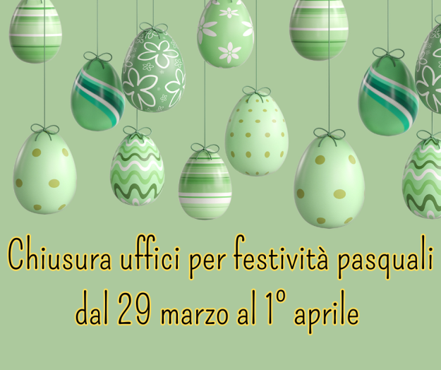 Chiusura uffici per festività pasquali